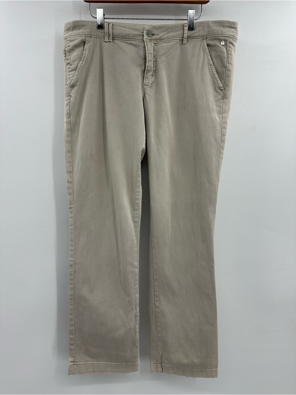 Pilcro and the Letterpress Women's Fit/Hyphen Straight Pants in Light Khaki